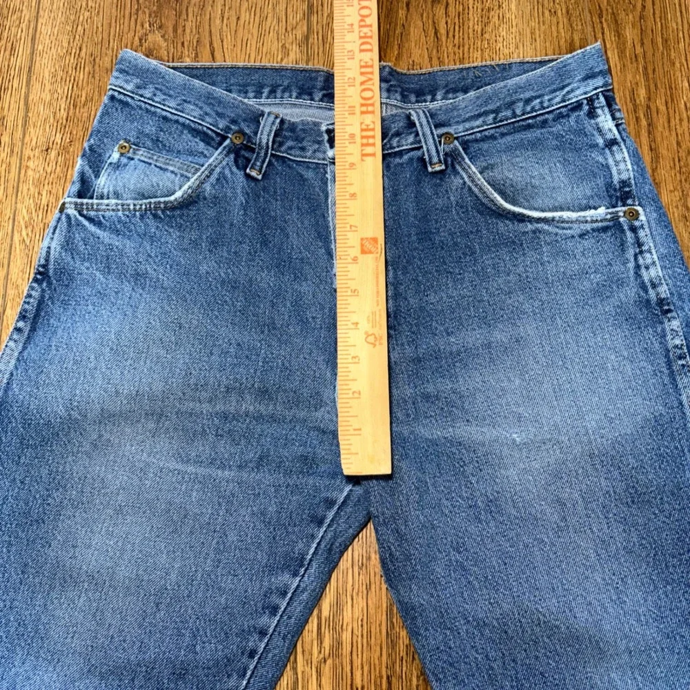 Wrangler Mens 32x30 Straight Leg Denim Jeans Blue y2k 100% Cotton western casual